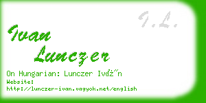 ivan lunczer business card